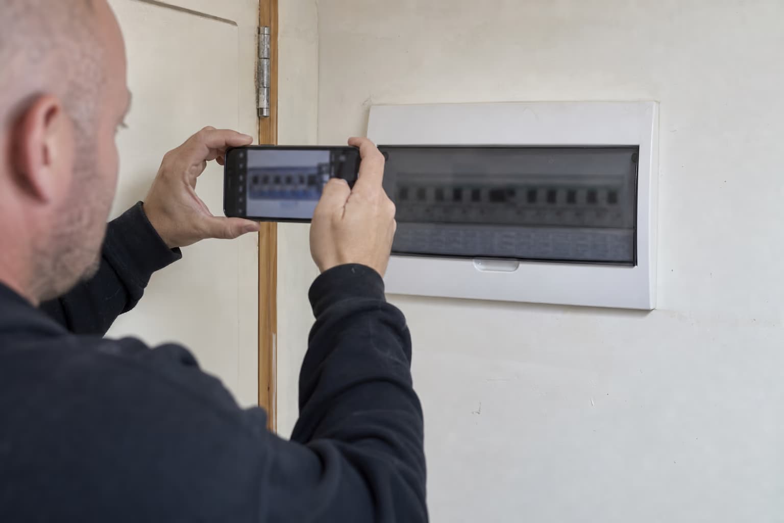 Close electrical detail relevant to consumer unit testing, labelling and certification