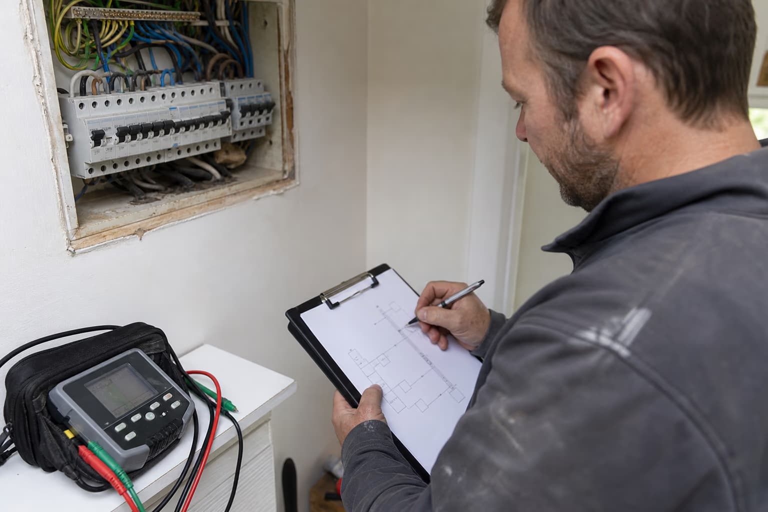Close electrical detail relevant to eicr codes and remedial work explained