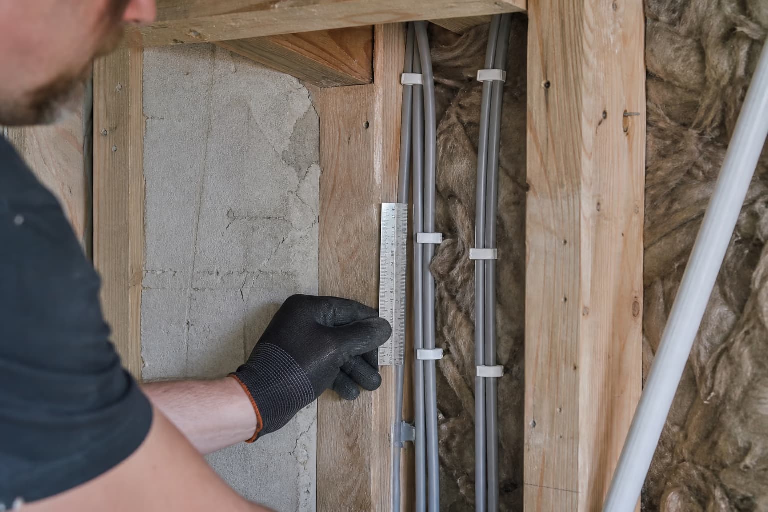 Close electrical detail relevant to electrical first fix: decisions needed before work starts