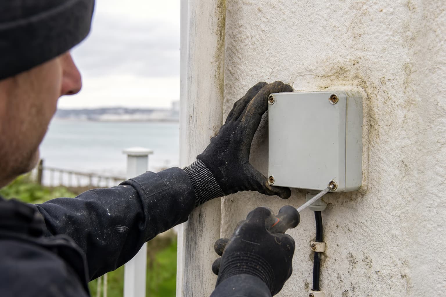 Close electrical detail relevant to electrical planning for poole coastal homes