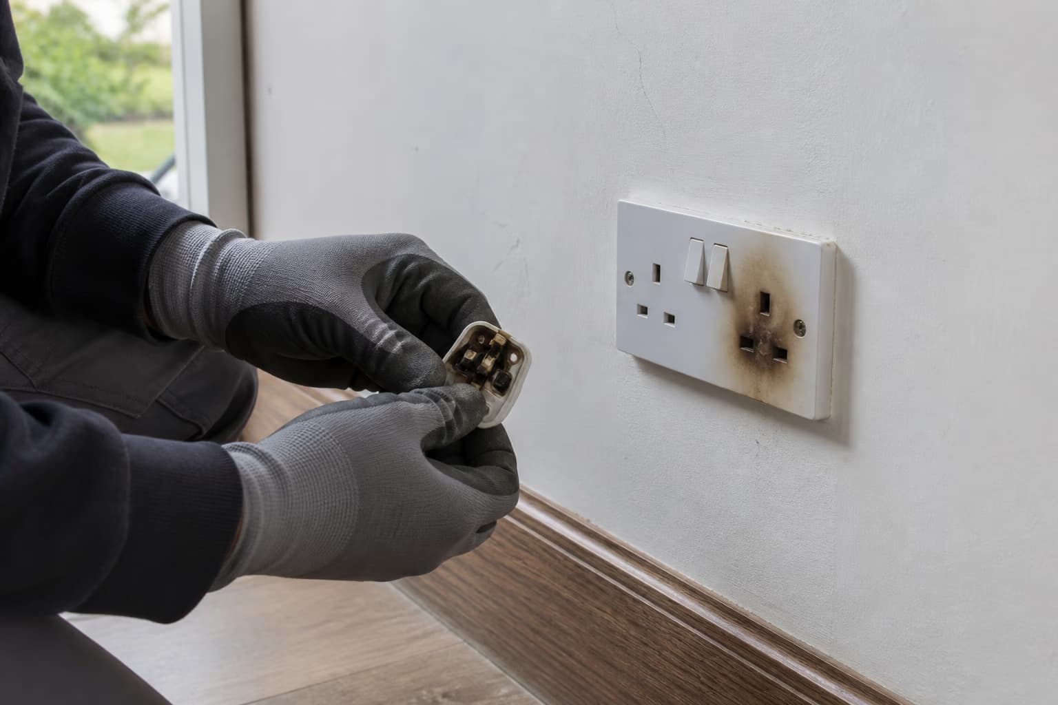 Close electrical detail relevant to how to know whether a house needs rewiring